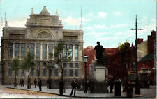 Vtg 1910s Free Library Cardiff Wales Glamorgan UK Postcard picture