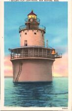 Postcard, Butler Flat Lighthouse, New Bedford, Mass picture