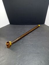 ❤️ Vtg 17 Inch Snake Skin Pipe With Fangs/teeth  Mounted On It Decor  picture