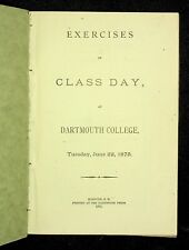 1875 Dartmouth College Class Day program & 10 Hanover, NH post cards picture