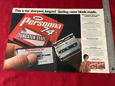 Personna 74 Shaving Razor Blades 1971 Print Ad Great To Frame picture