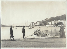 France, Toulon, Family on a Beach and in a Boat, Vintage Print, ca.1900 picture