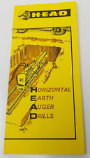 HEAD Horizontal Earth Auger Drills 1980 Sales Brochure Boring Units RBI Industry picture