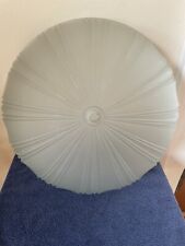 Antique Large Frosted Glass Art Deco Domed Ceiling Fixture Light Shade 15