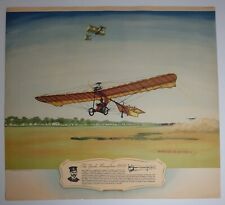 Charles Hubbell Aviation Art Thompson Products Lithograph Grade Monoplane 1930s picture