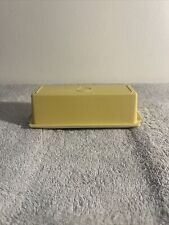 VTG 1970’s Tupperware Butter Dish Harvest Gold Top #637 Almond Base #636 picture