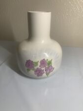 VTG Hand Painted 1979 Floral Bulb Shaped Vase picture