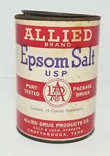 Vintage Allied Brand Epsom Salt Can Chattanooga, TN Collectible picture