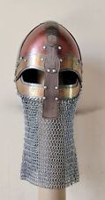 Antique 18GA Steel Medieval Armor Viking Helmet Wearable Warrior with Chain mail picture