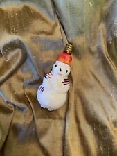  Vintage Christmas Milk Glass Light Bulb 1930s-1940s Snowman - Not tested picture