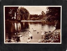 C1897 UK Wolverhampton West Park Lake RP vintage postcard picture
