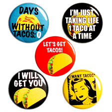 Funny Taco Fridge Magnets 5 Pack Gift Set Taco Magnets Vintage Style 1