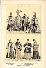 1903 Antique Print Picture Costume Ecclesiastical Jewish Roman Greek 10X6