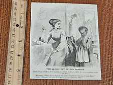 Harper's Weekly 1867 Cartoon Sketch THE LATEST CUT OF THE FASHION picture