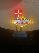 Vintage “Welcome To Fabulous Las Vegas” Light Up Desk Top Sign Works  picture