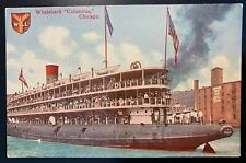 Postcard Chicago IL -  SS Christopher Columbus Whaleback Passenger Steamer Ship picture