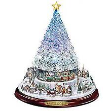 Bradford Thomas Kinkade Crystal Tabletop Christmas Tree: Lights Motion and Music picture