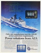 1986 USS Ticonderoga CG-47 Aegis Ship ALS MK 84 Power System Print Ad picture