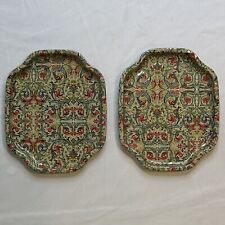 Set Of 2 Elite Tea Service Trays Florentine Pattern Made in England 6