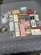 VINTAGE ANTIQUE GENERAL SEWING BUNDLE LOT - Crafts, Buttons, Sears Booklet, FUN picture