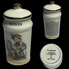 Vintage MJ HUMMEL CLOVES SPICE JAR Danbury Mint Gold Trim Porcelain 1987 picture