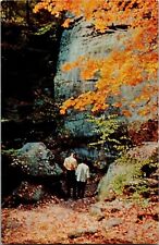 Hiking Trails Nelson Ledges Park Parkman OH Vintage Postcard D56 picture