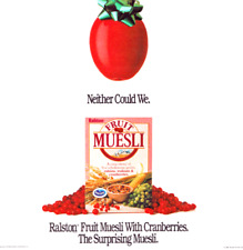 1989 Ralston Fruit Muesli Cherry Magazine Print Ad picture