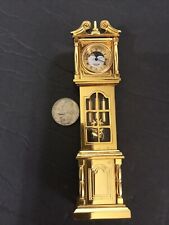 Bulova #B0551 Mini Boutique Grandfather Clock 1988 Needs Capacitor New Battery picture