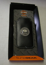 Harley-Davidson Gadget Pouch W/Willy G By FoneGear, Black Leather, 4