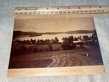 Antique Cabinet Card Photograph Lake Spofford Chesterfield NH JA French Keene picture