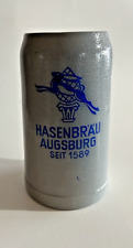 Vintage HASENBRAU Augsburg Stoneware Beer Mug- Germany  1 L picture