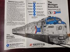 Amtrak Michigan Executive Timetable 1975 picture