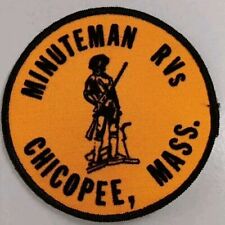 Minute Man RVs Club Patch Travel RV Chicopee Mass. Vintage New Old Stock Camping picture