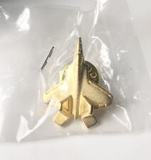 VINTAGE Gold Tone F-22 Raptor Lockheed Martin Boeing USA Fighter Jet Pin New picture