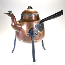 Antique Marked Swedish Copper Kettle Handmade w Tin Lining picture