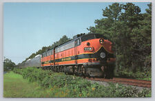 Train Railroad Cape Cod FP10 Units #1100 #1114 MA Scenery Locomotive Postcard picture