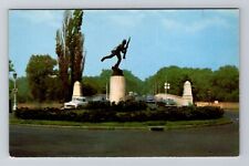 Binghamton NY-New York, Memorial Circle, Vintage Postcard picture