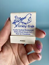 Vintage Matchbook The Crazy Crab Restaurant Hilton Head Island, SC picture