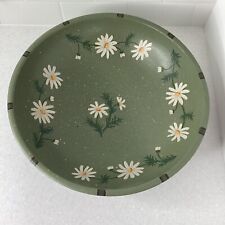 Primitives By Kathy Large Wood Painted Daisy Flowers Serving Bowl Jude Johnson picture