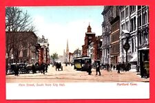 Main Street South from City Hall Hartford Connecticut 1900's Postcard picture