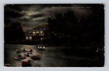 Cleveland OH-Ohio, Brookside Park at Night, Antique Vintage c1913 Postcard picture