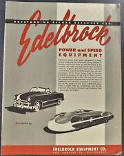 1949-1950 Edelbrock Brochure Ford Lincoln Mercury Flathead V8 Excellent Original picture