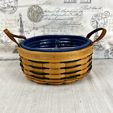 Longaberger 2001 Darning Basket with Liner + Divided Protector 10 Round x 4 Tall picture