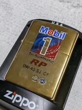 Zippo Oil Lighter Mobil Mobile Oil SOLIDBRASS picture