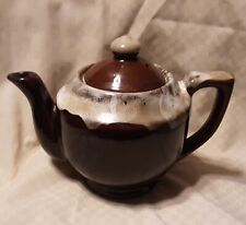 Vintage Brown Drip Teapot, unmarked, 5.5
