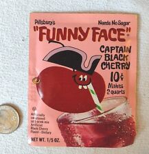 FUNNY FACE Pillsbury CAPTAIN BLACK CHERRY Sealed Pack VTG DRINK MIX 1970s-90s picture