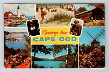 Cape Cod MA-Massachusetts, Scenic Greetings, Souvenir Vintage c1970 Postcard picture