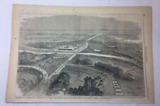 1862 magazine engraving~11x16 ~BIG BETHEL AND FORTIFICATIONS Civil War picture