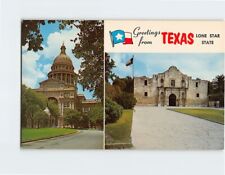 Postcard State Capitol & The Alamo Greetings from Texas USA picture