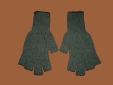 MILITARY STYLE OPEN FINGER GLOVES OD GREEN FINGERLESS LINERS 85% WOOL 15% NYLON picture